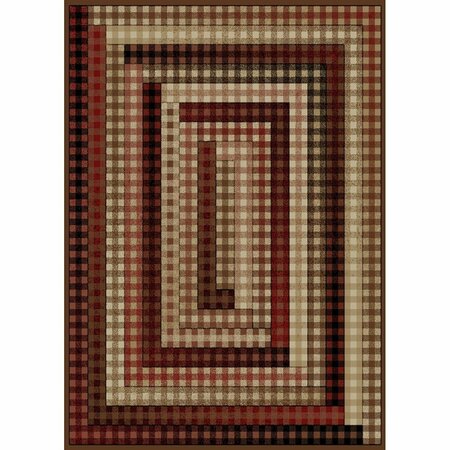 MAYBERRY RUG 26 x 39 in. Hearthside Countryside Cottage Area Rug., Multi Color HS9690 2X3